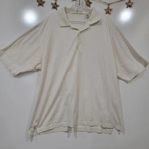 Fairway and Greene Vintage Solid Cream Golf Polo Shirt 100% Cotton Size XLarge